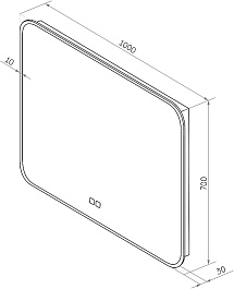 Continent Зеркало Torry Medium 1000x700 – фотография-13